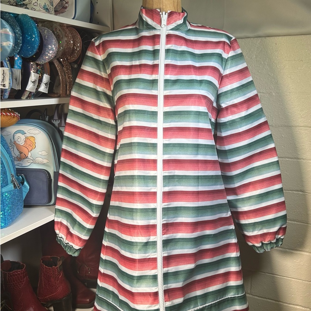 Byrdie Golf Social Wear Double Down Reversible Windbreaker Jacket Size Small